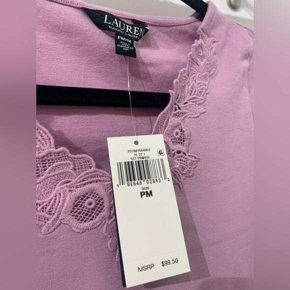 RALPH LAUREN NWT Shirt WOMEN'S PETITE Medium cotton top - Picture 2 of 4